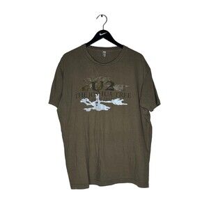 U2 The Joshua Tree Tour 2017 Khaki Green American Apparell Band Tee 2XL